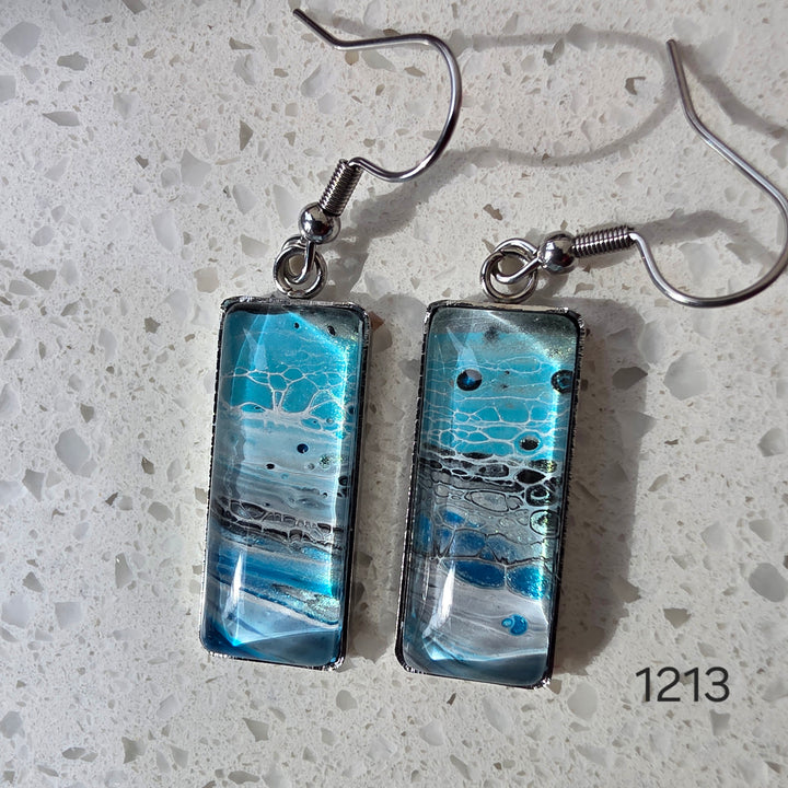 Hand Painted Earrings - 1213
