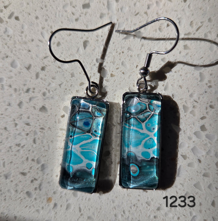Hand Painted Earrings - 1233