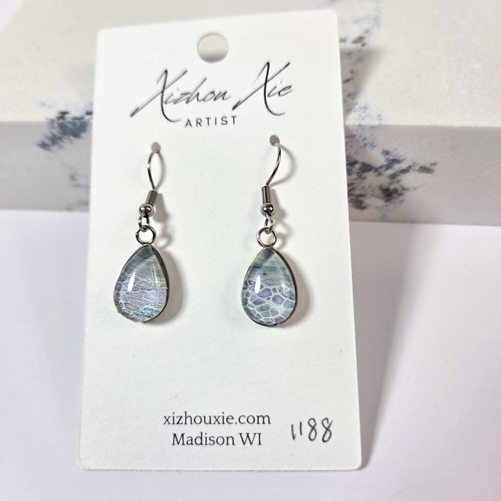 Hand Painted Earrings - 1188