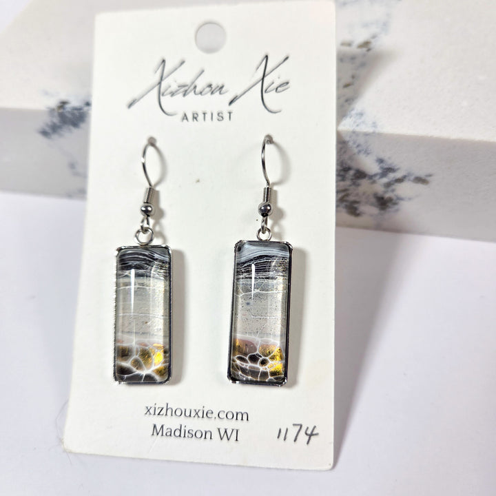 Hand Painted Earrings - 1174