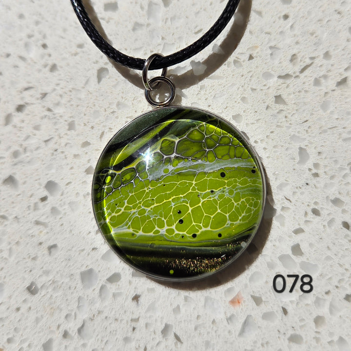 Hand Painted Pendant Necklace 078