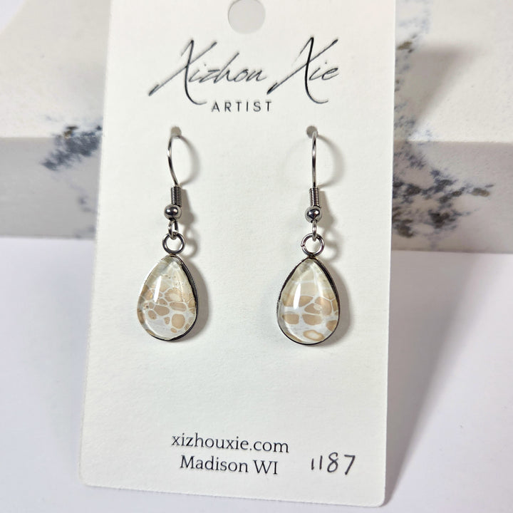 Hand Painted Earrings - 1187