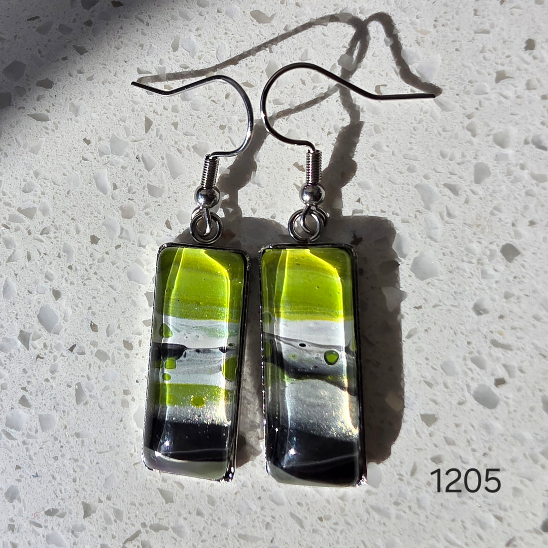 Hand Painted Earrings - 1205