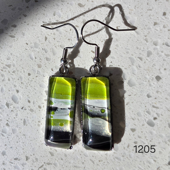 Hand Painted Earrings - 1205