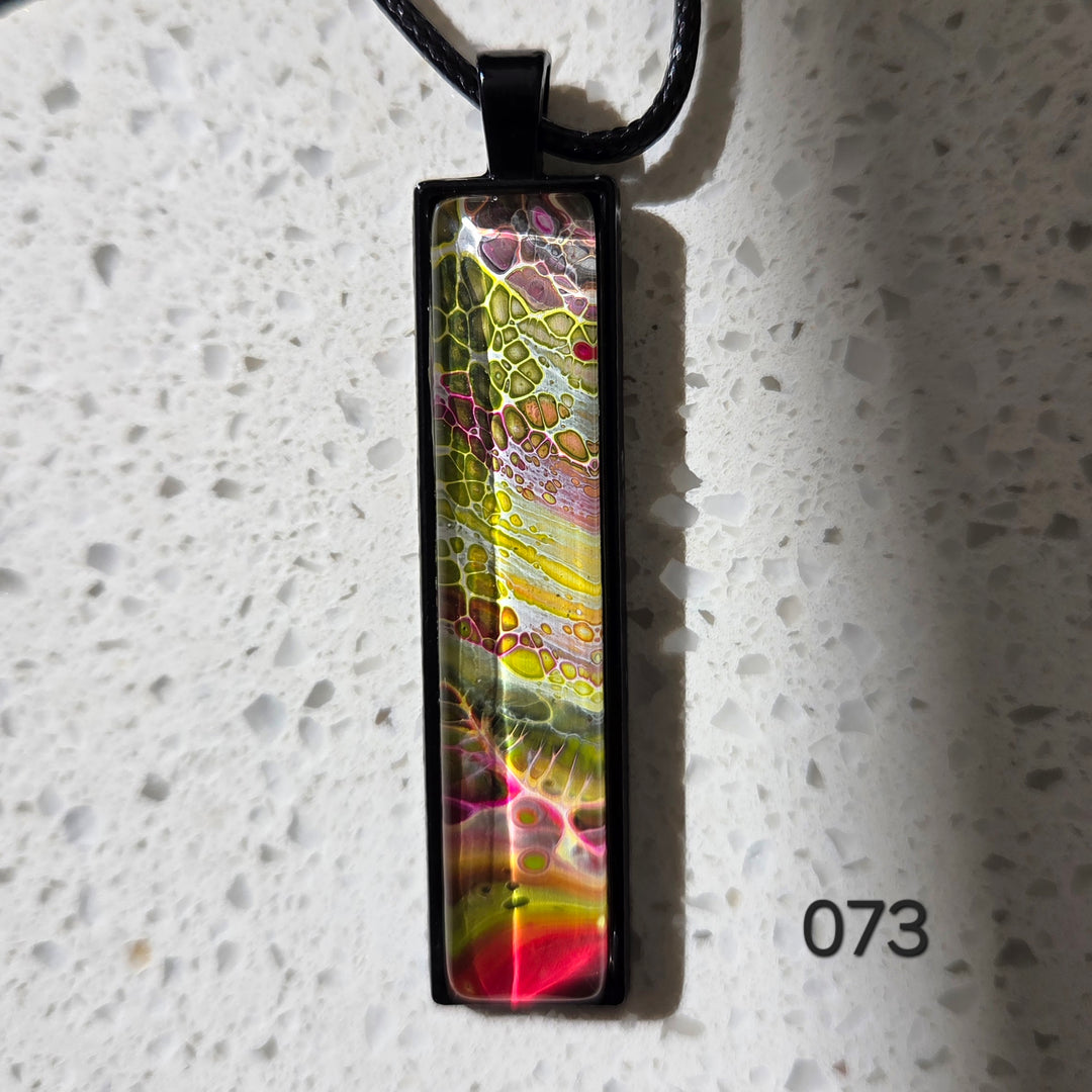 Hand Painted Pendant Necklace 073