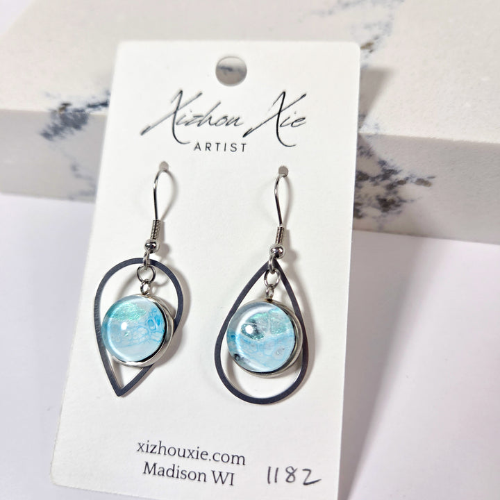 Hand Painted Earrings - 1182