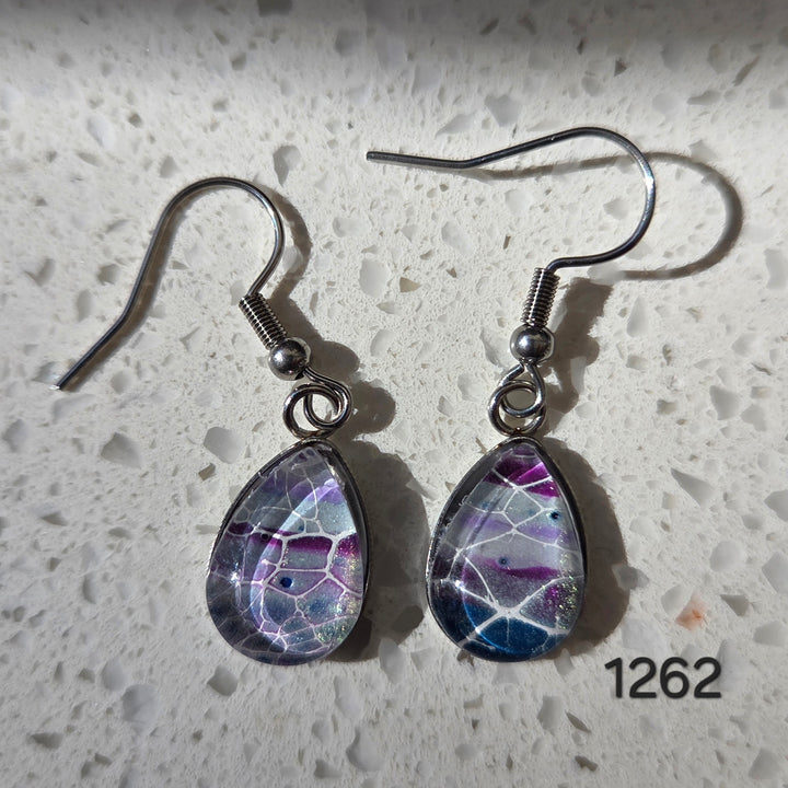 Hand Painted Earrings - 1262