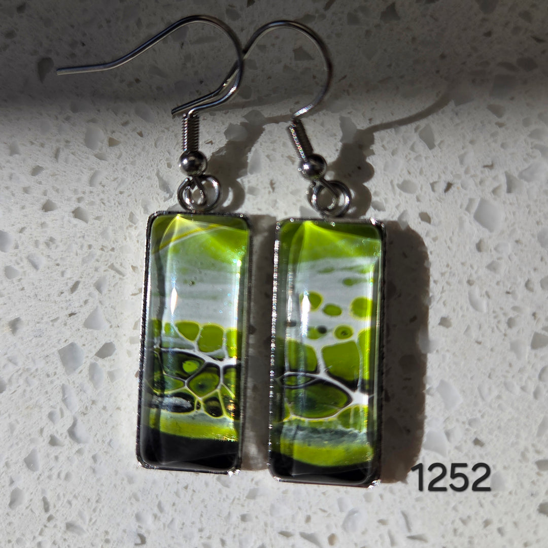 Hand Painted Earrings - 1252