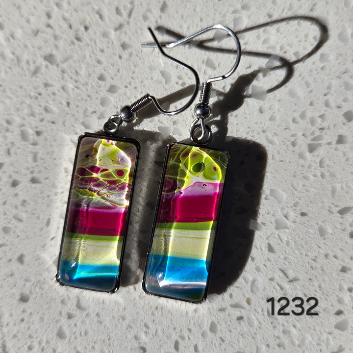 Hand Painted Earrings - 1232
