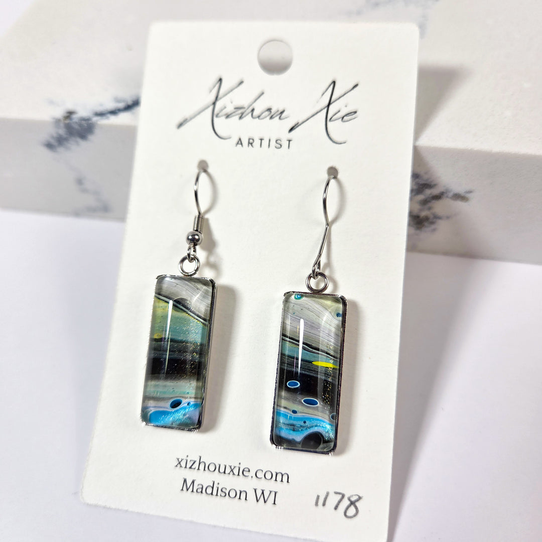 Hand Painted Earrings - 1178