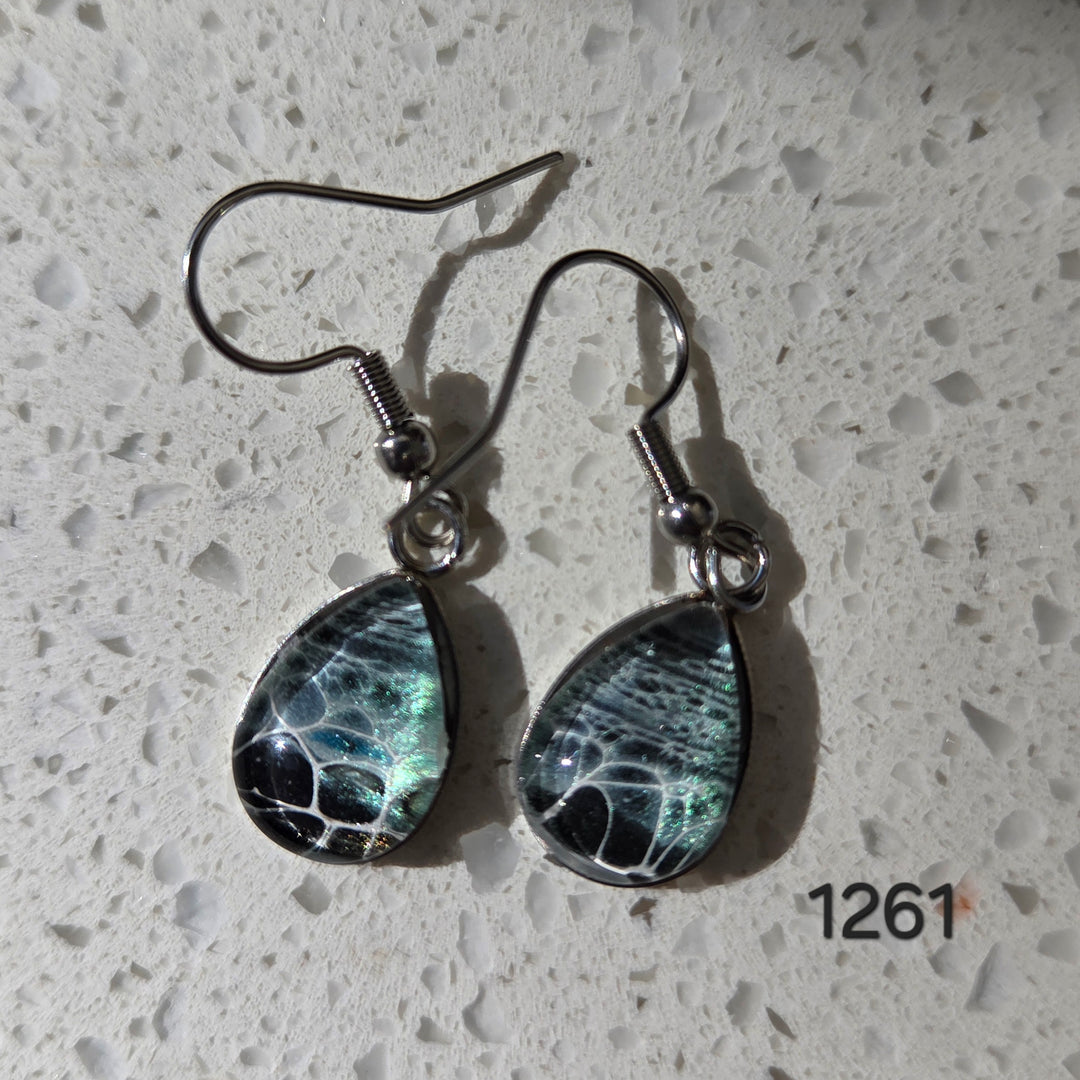 Hand Painted Earrings - 1261