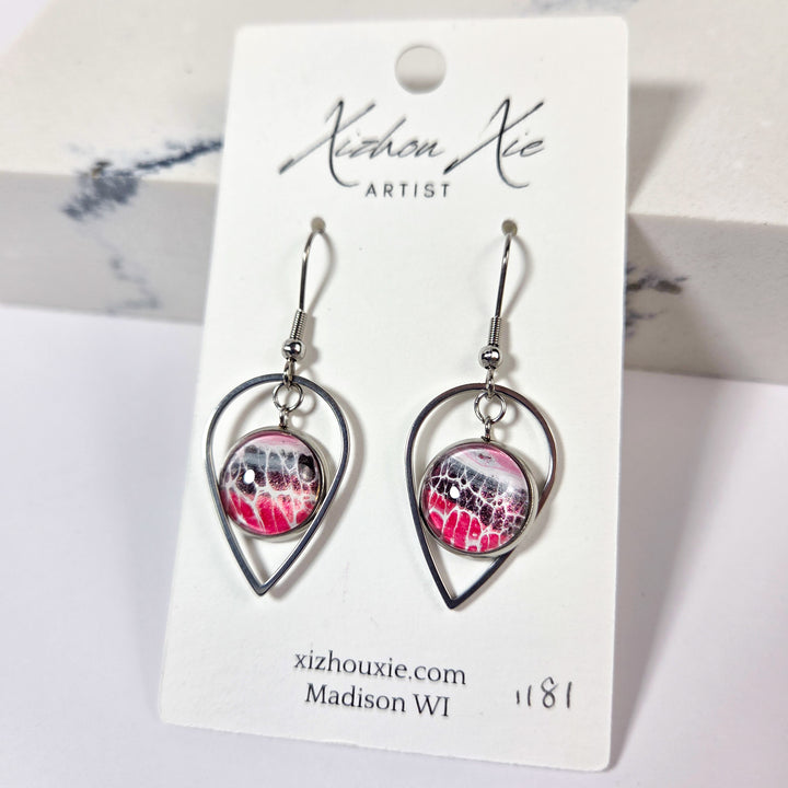 Hand Painted Earrings - 1181