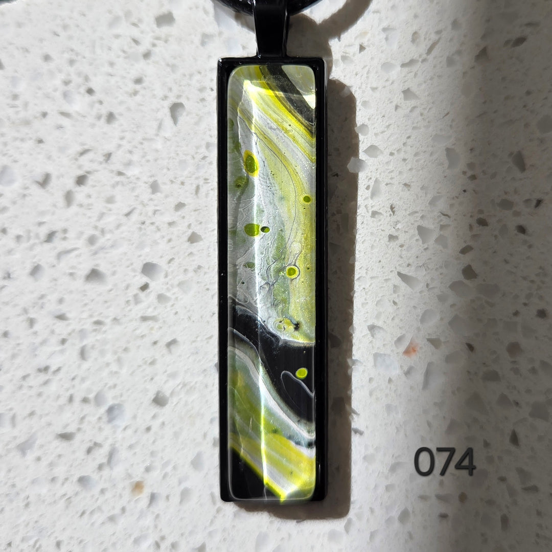 Hand Painted Pendant Necklace 074