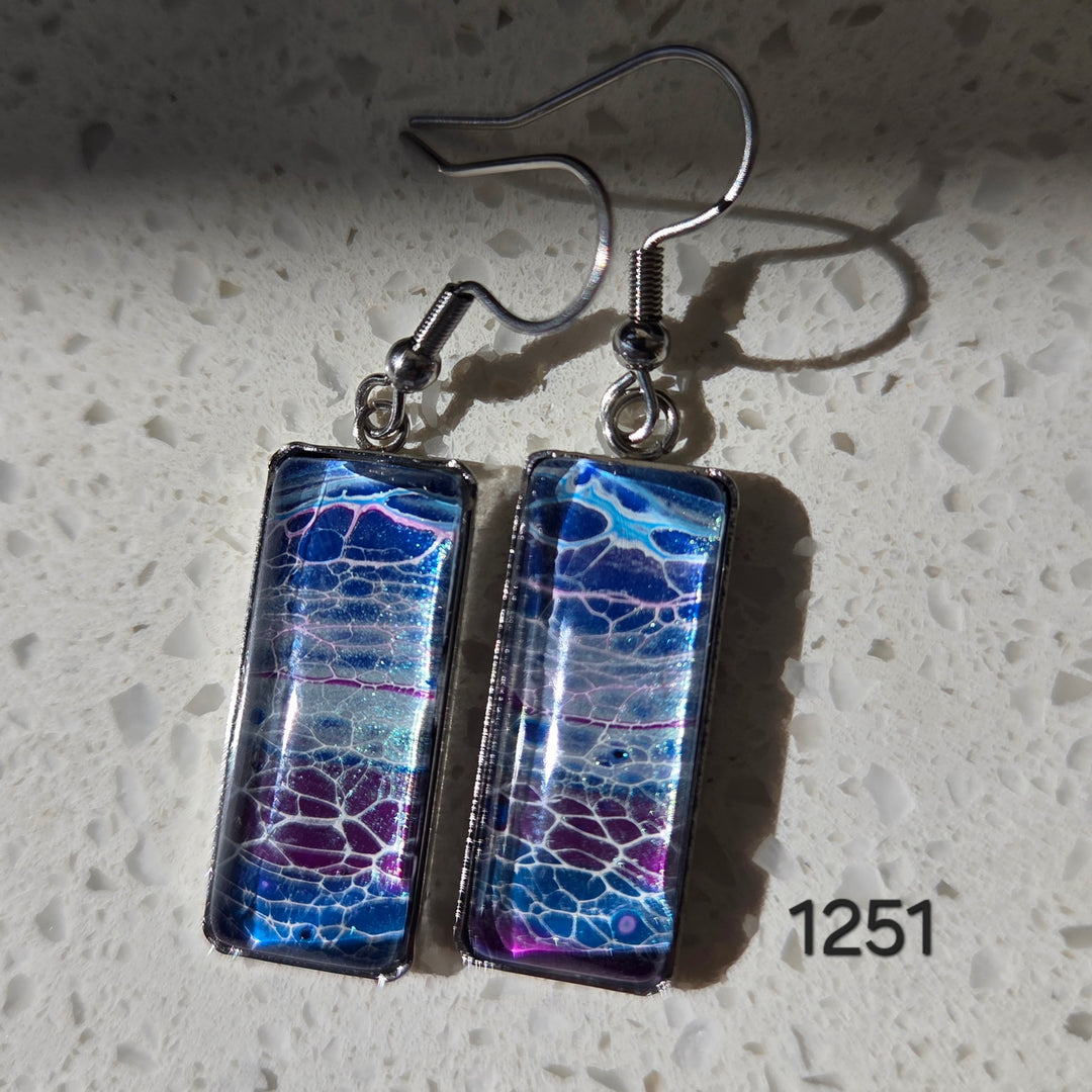 Hand Painted Earrings - 1251