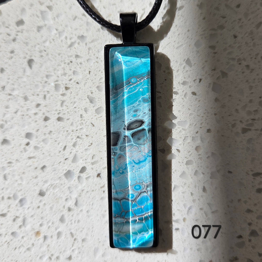 Hand Painted Pendant Necklace 077