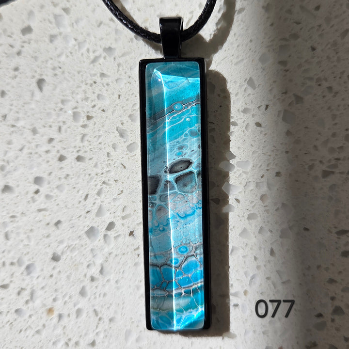 Hand Painted Pendant Necklace 077