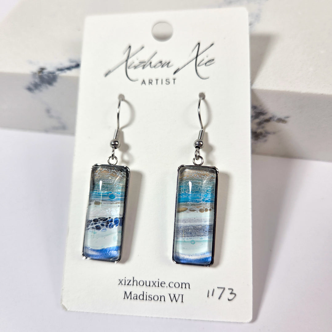 Hand Painted Earrings - 1173