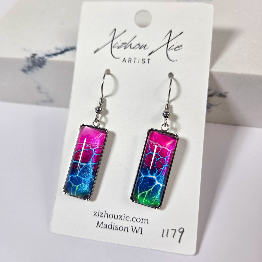 Hand Painted Earrings - 1179