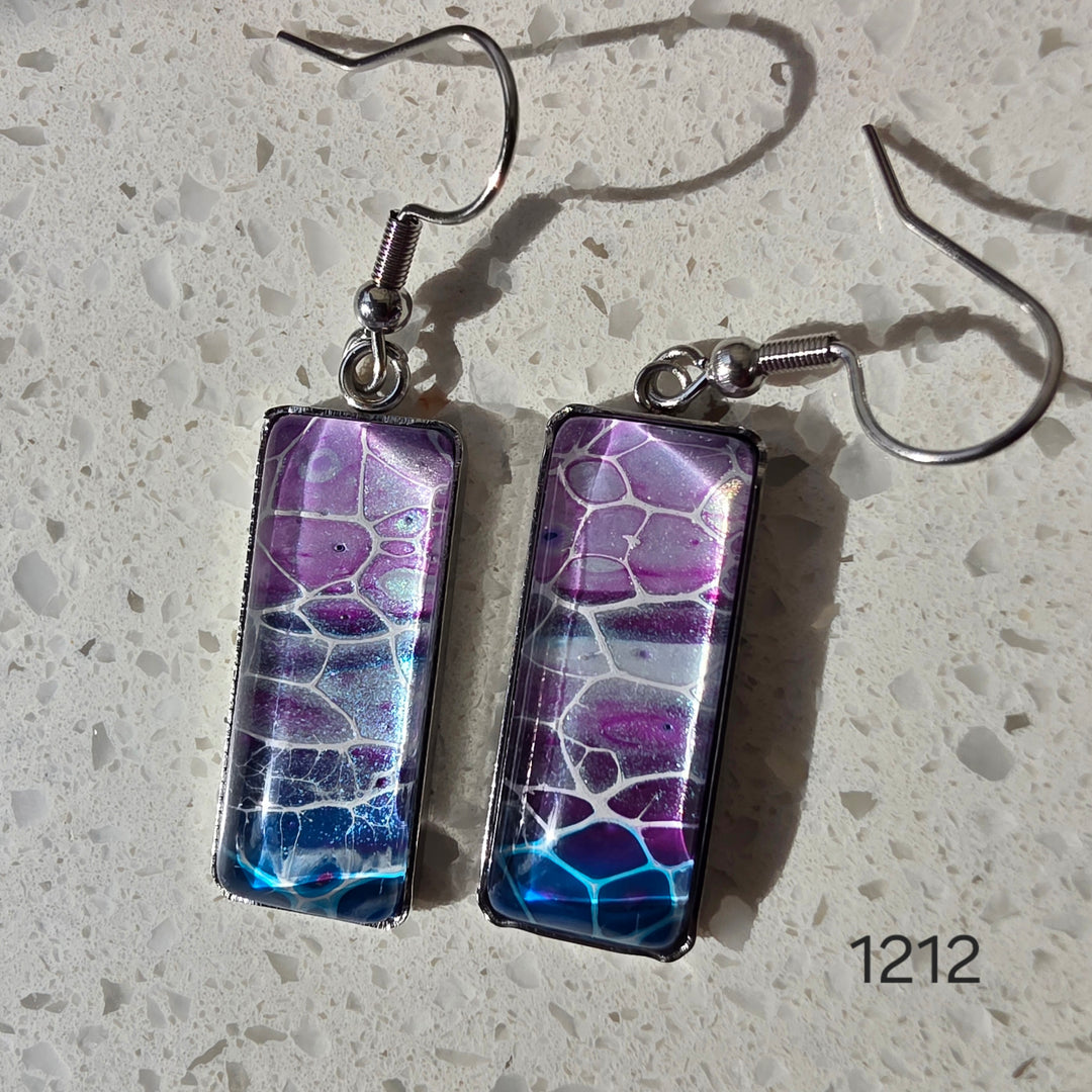 Hand Painted Earrings - 1212
