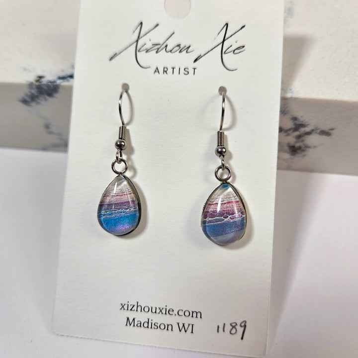 Hand Painted Earrings - 1189