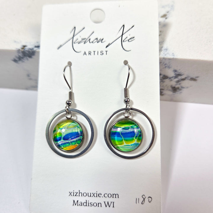 Hand Painted Earrings - 1180