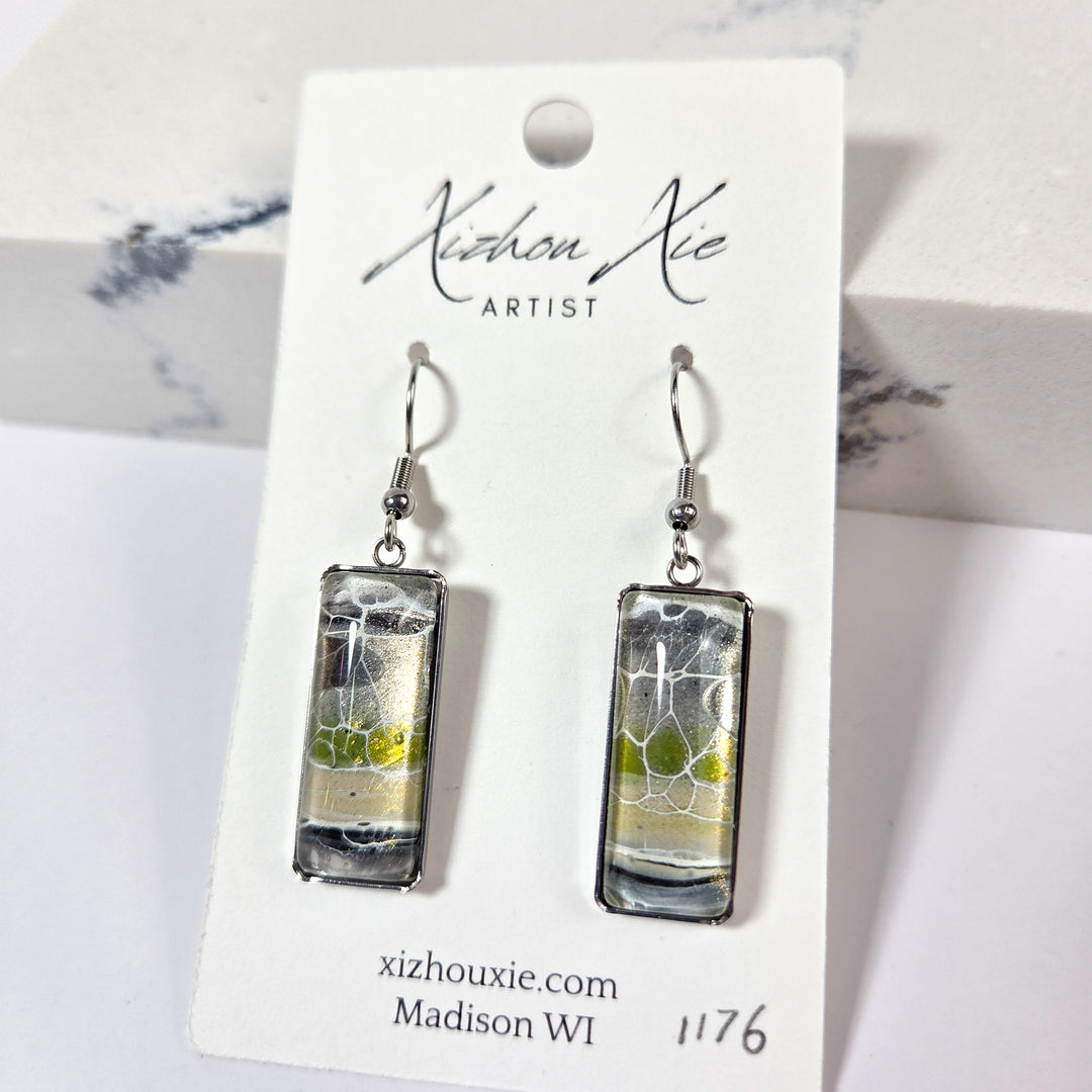 Hand Painted Earrings - 1176