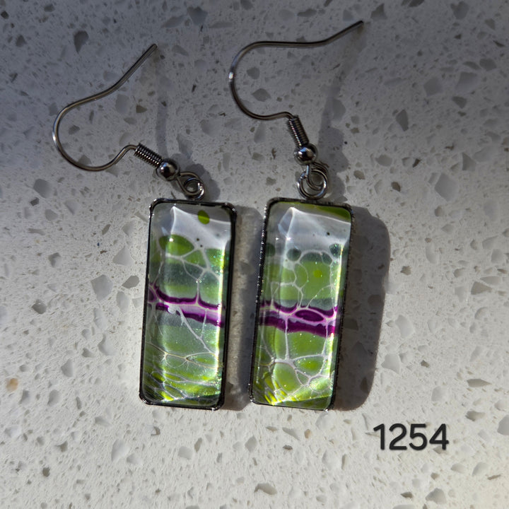 Hand Painted Earrings - 1254